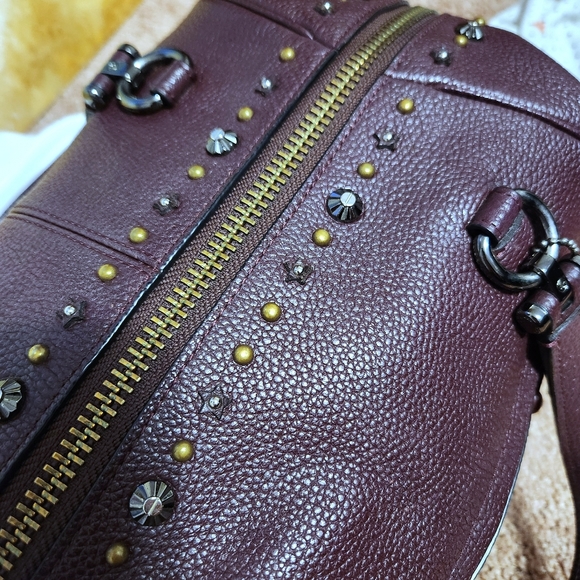 RARE Coach Willow Floral Detail Primrose Satchel, Color: Oxblood, Style 55518 - Picture 6 of 16